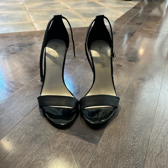 Ankle strap black stiletto heel from Aldo in size 38 - Picture 1 of 3